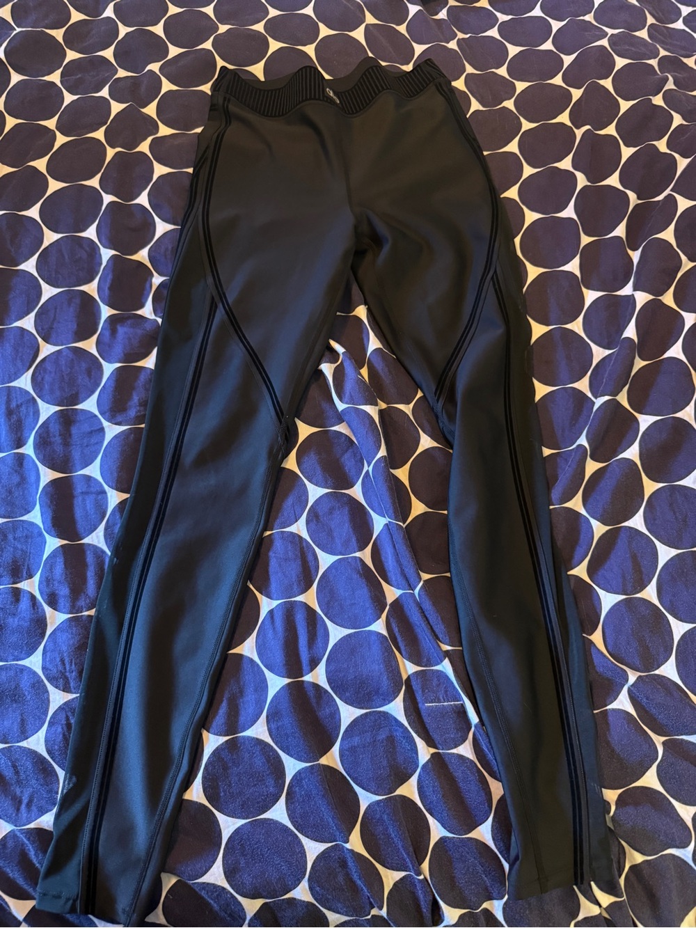 Alo Mesh Line Up Black High-Waist Leggings